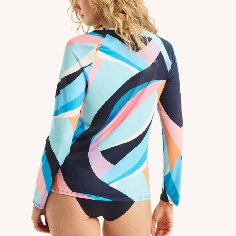 Nautica Printed Rashguard Swim Shirt - Picture 4 of 6